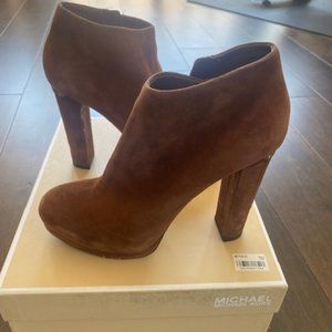 Michael Kors Brown Haven Suede Boots/Booties